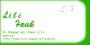 lili hauk business card